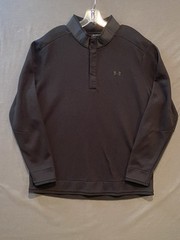Under Armour 1/4 Snap Shirt Men’s 2XL Black Henley Pullover UA Golf Mock Neck