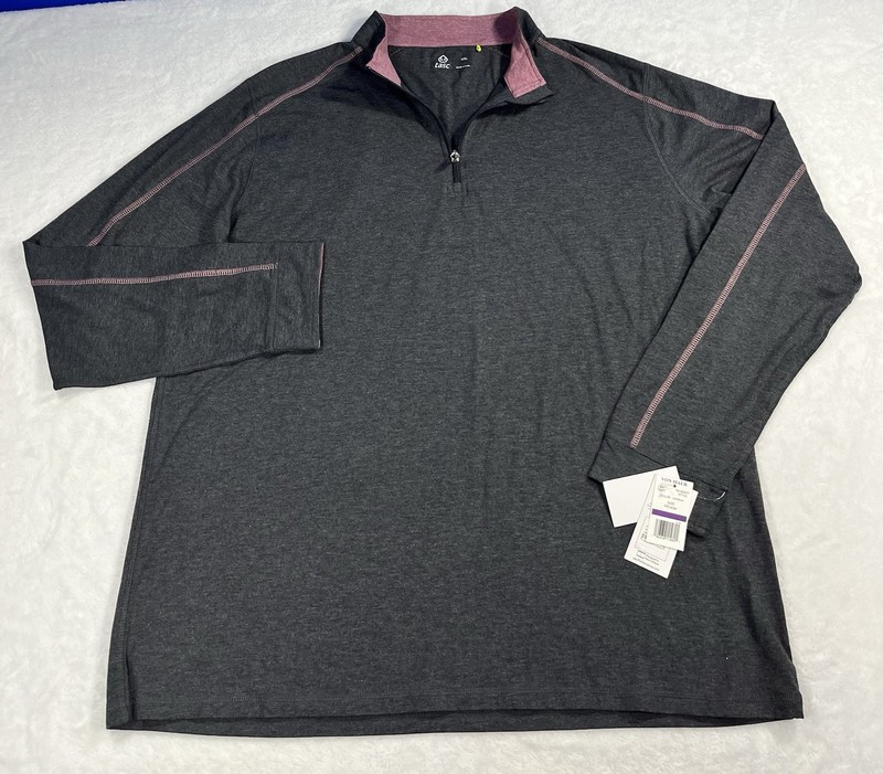 Tasc Performance Carrollton 1/4 Zip Pullover Long Sleeve Shirt Gray Mens Sz 2XL gallery