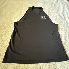 Under Armour Freedom Tank Top Men’s LG Black Sleeveless Flag Graphic Loose Fit