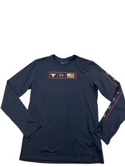 Black Under Armour Project Rock Respect Long Sleeve Shirt Men’s M Medium