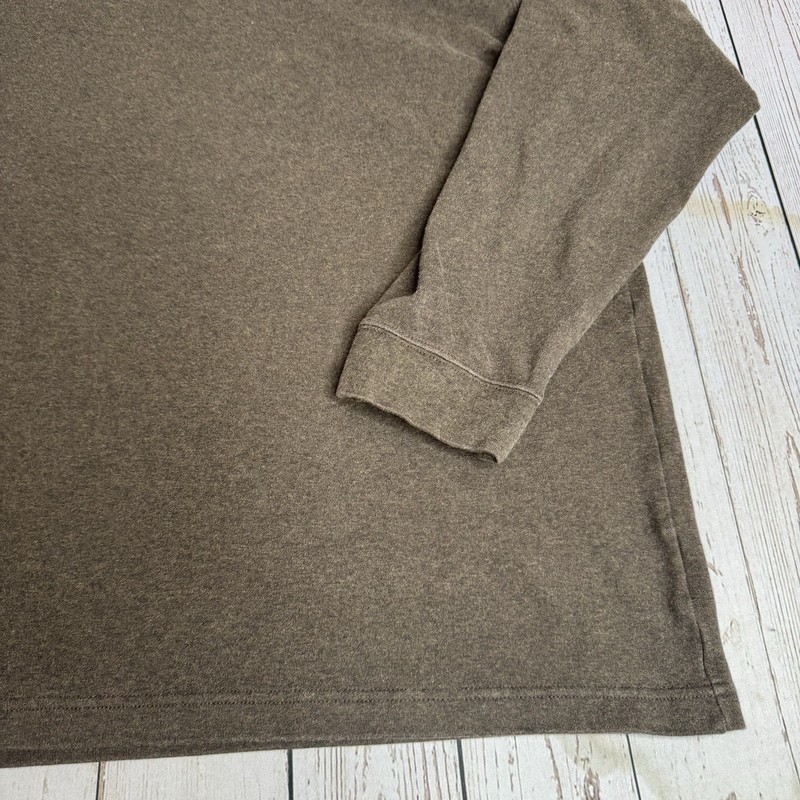 Vintage Y2K Reebok Embroidered Logo Long Sleeve Turtleneck Shirt Mens XL Brown gallery
