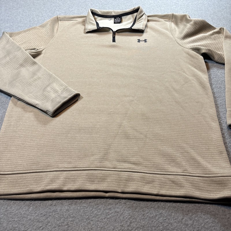 Under Armor Golf Men’s Beige Pullover Quarter Zip Sz Large Tall Storm Preppy gallery