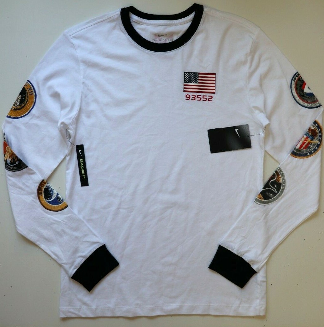 NIKE PG PAUL GEORGE SPACE NASA BASKETBALL LONG SLEEVE TOP WHITE BQ7534-100 MEN S gallery