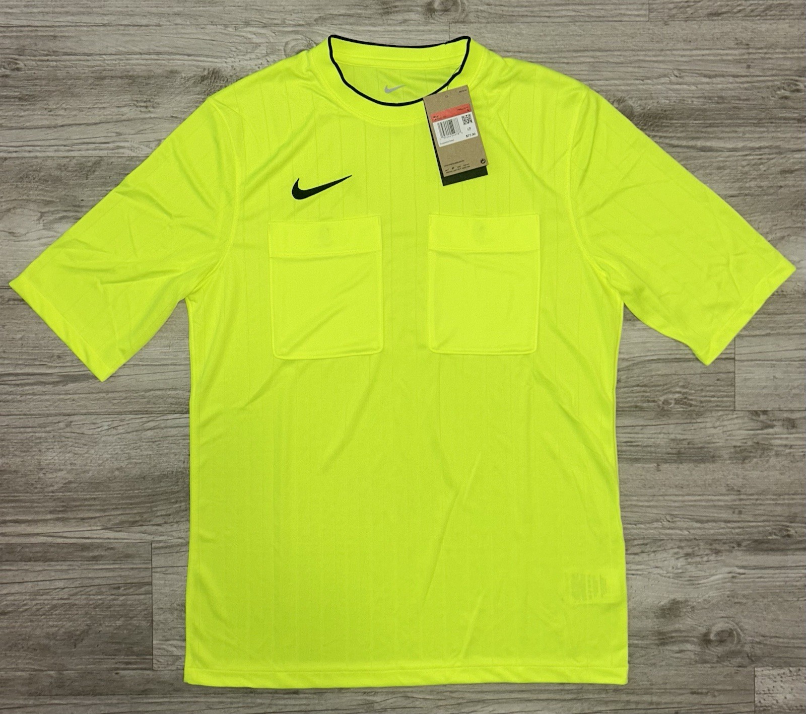 Men's Nike Dri-FIT Referee II Volt/Black Shirt Size LARGE gallery