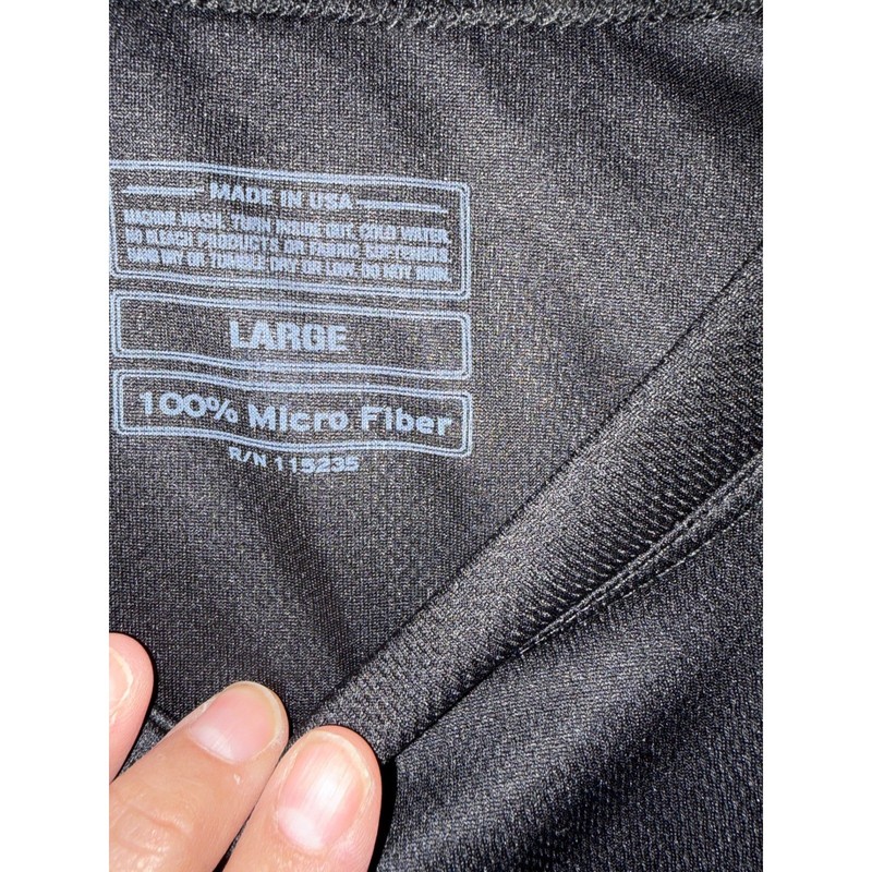 US Army Men Black Microfiber Performance Training T-Shirt Star Logo Large USA gallery