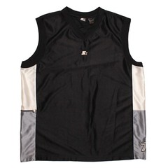 Vintage STARTER Basketball Warm Up Shirt size XL Black 1990s Sleeveless Tank