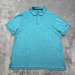 Nike Golf Tiger Woods TW Digital Camo ADV Polo Aquamarine Large CU9528-467