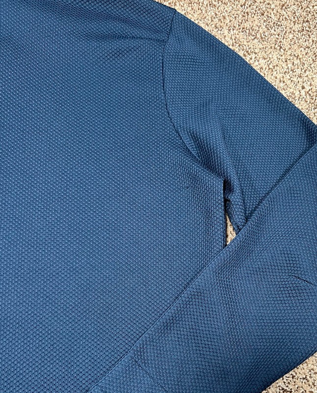 Under Armour Golf Navy UA Storm Sweater Fleece Heather Snap Mock Neck Men's XL gallery