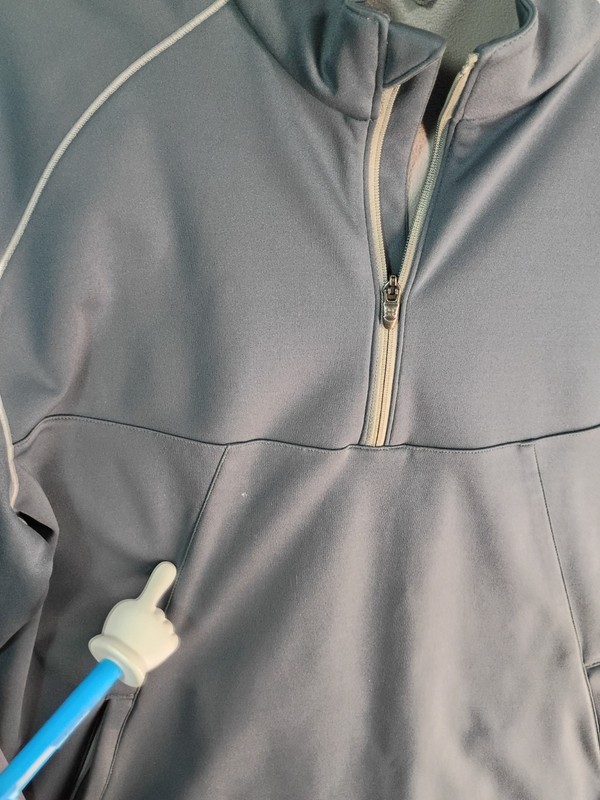 Under Armour Mens 1/4 Zip Golf Pullover Large Loose Blue Gray Long Sleeve Avalon gallery