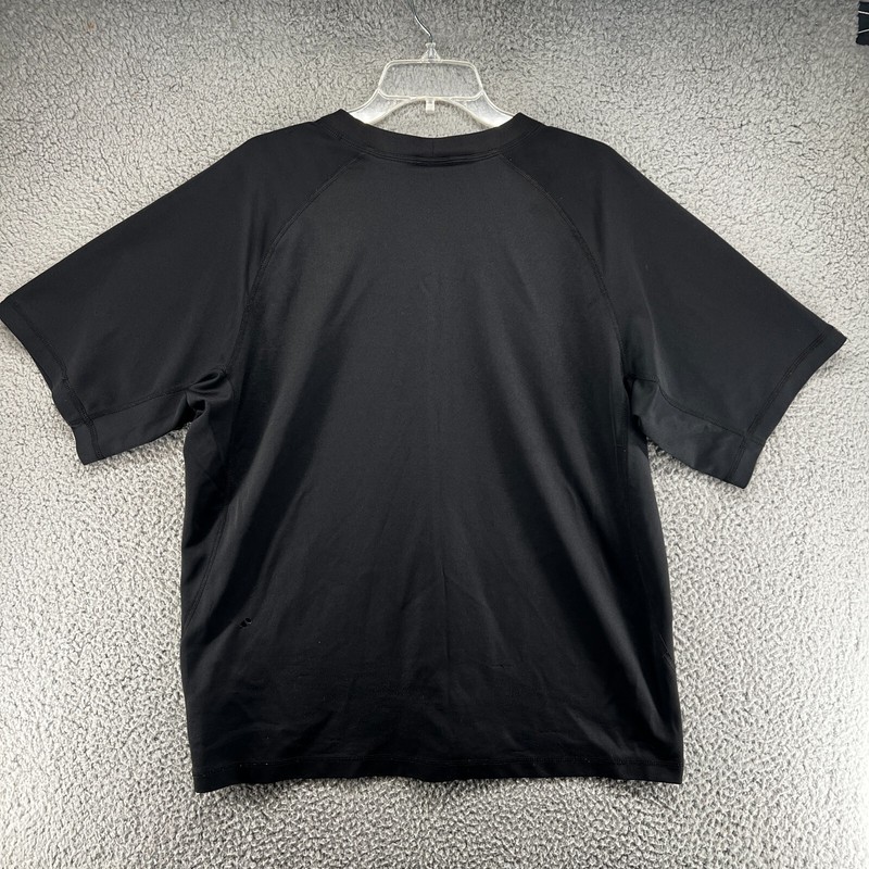 Vintage Nike Shirt Men’s XL Black Spell Out Mini Swoosh Athletic Tee gallery