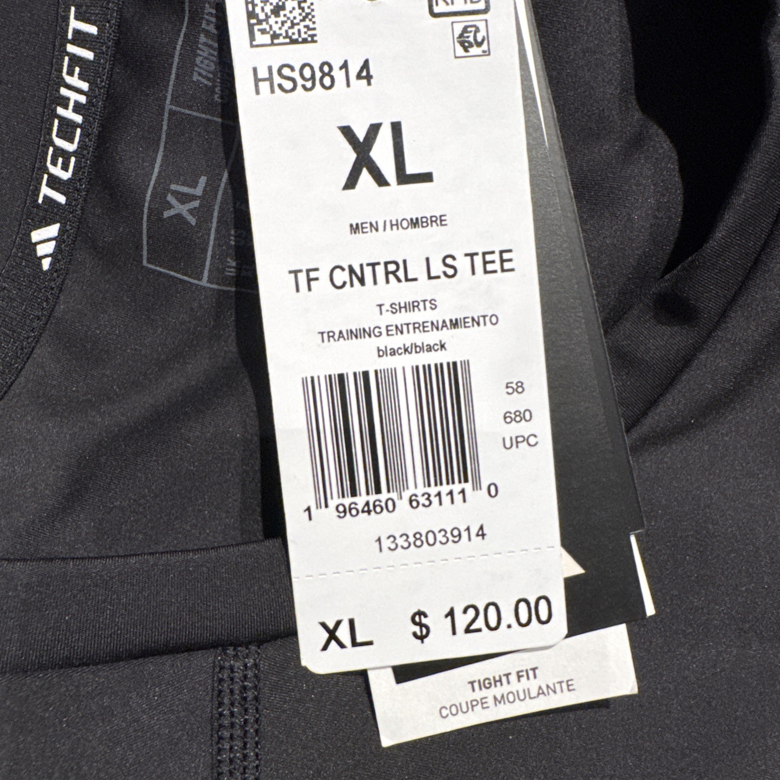Adidas Techfit Control x RHEON Compression Black Long Sleeve HS9814 New Men’s XL gallery