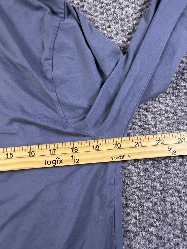 Lululemon Shirt Mens Large Blue Long Sleeve Henley Athletic Tee Running Gym gallery