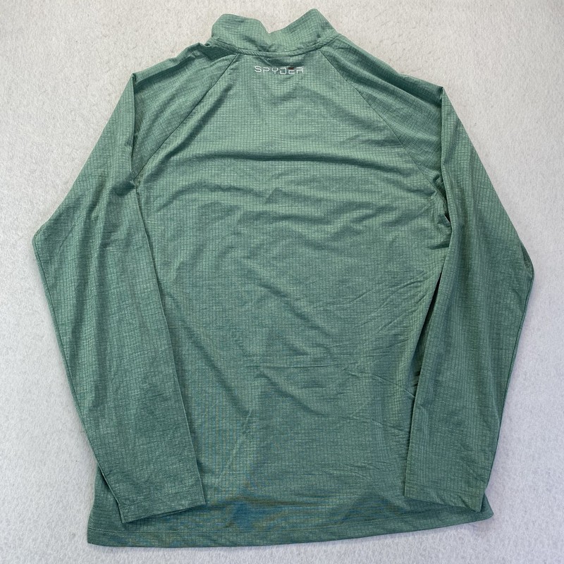 Spyder Active Quarter Zip Pullover Mens Large Green ProWB Stretch Athletic Top gallery