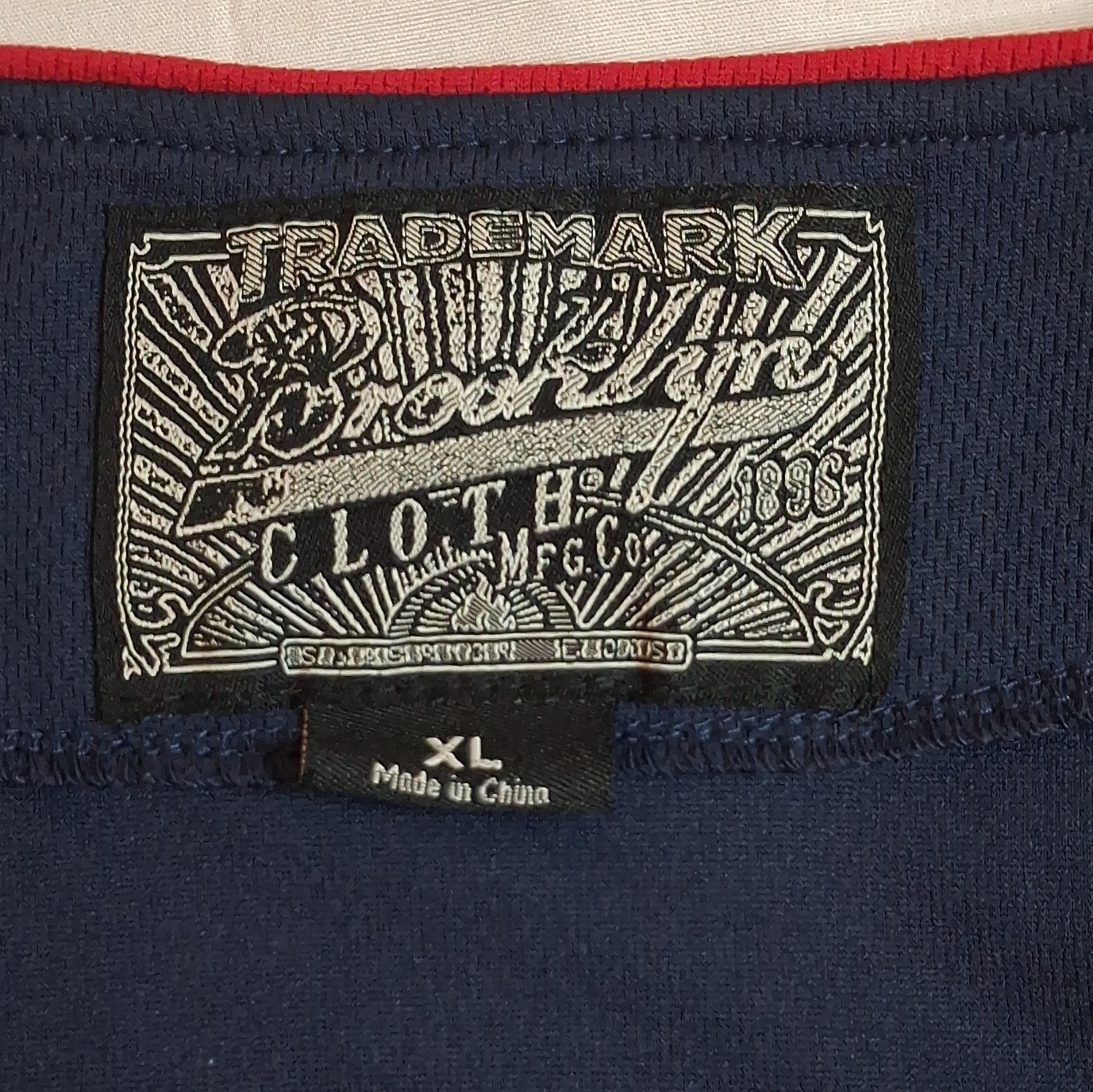 Brooklyn Cloth Men's XL USA Graphic Baseball Jersey Button-Front V-Neck Navy gallery