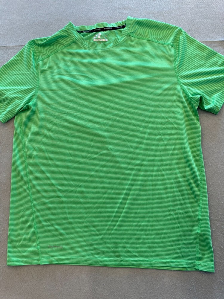 Russell Shirt Mens Large Long Sleeve Mock Neck Swim Hybrid Knit