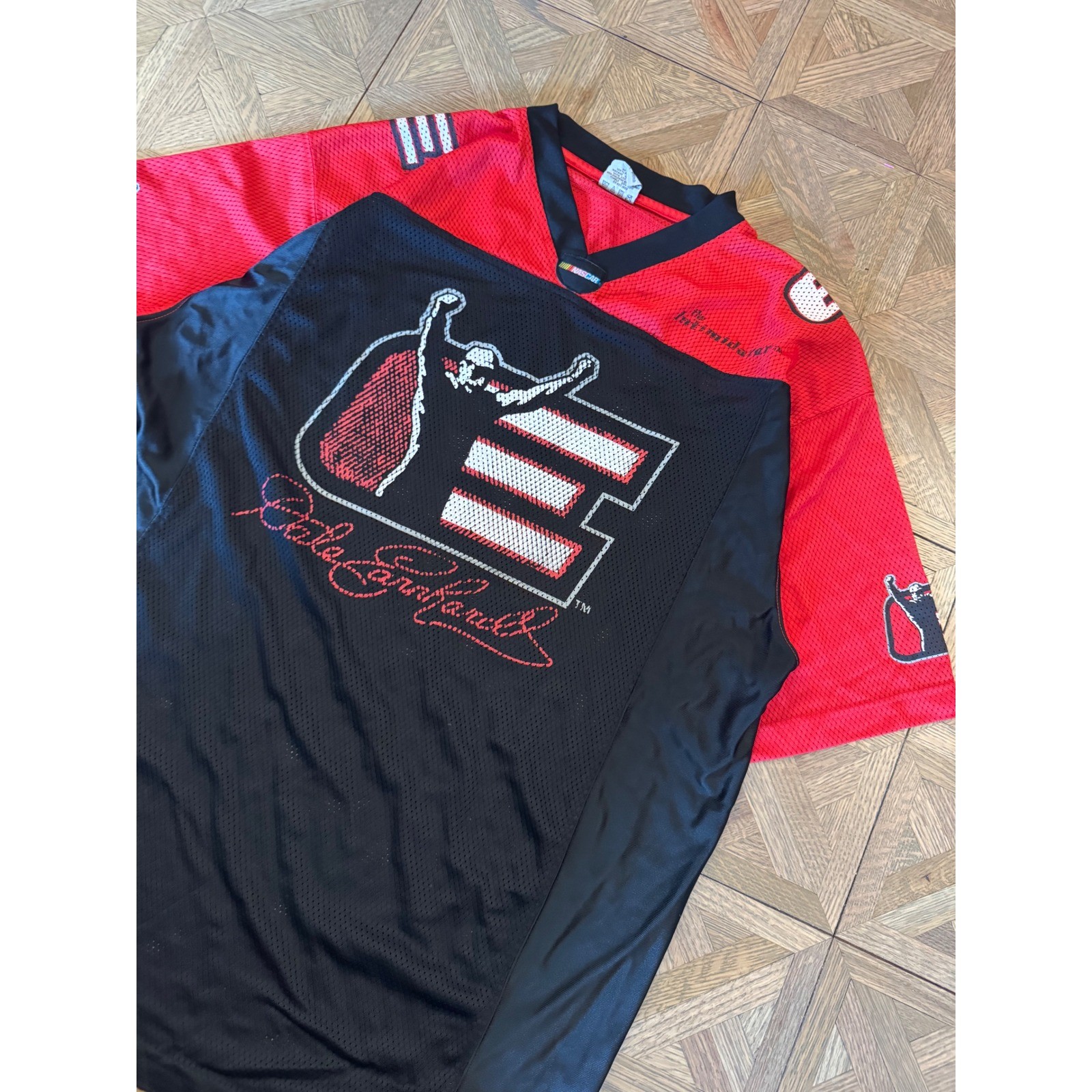Winners Circle Dale Earnhardt NASCAR Racing Jersey Red Black Mens Large Vtg 10 gallery
