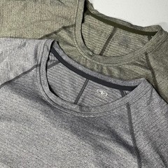 Athletic Works T-Shirt Mens L Gray Green Heathered Performance Bundle Excellent