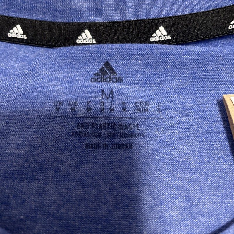 NWT Men’s Adidas Athletic Short Sleeve Blue Shirt Size Medium PrimeGreen Line gallery
