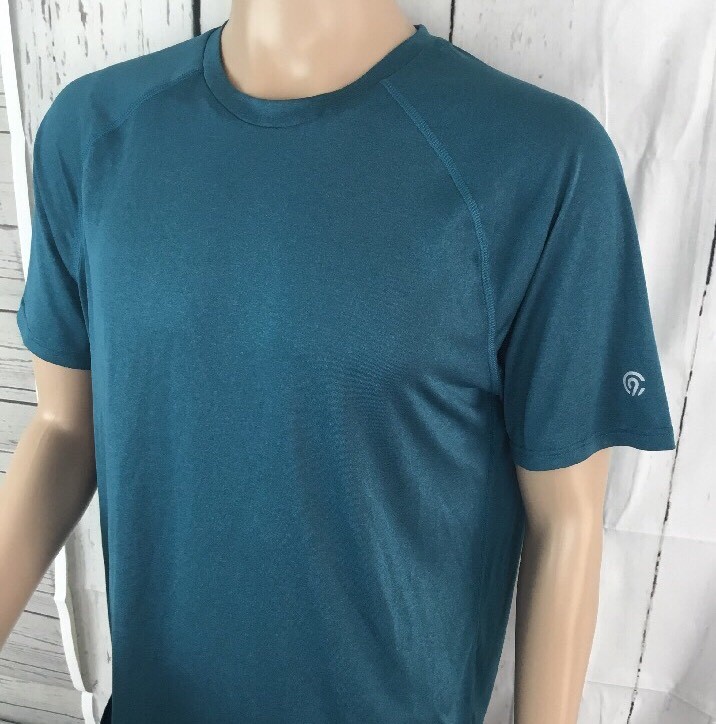 Champion Tee Shirt Men L Athletic Performance Running Short Sleeve Heather Green gallery