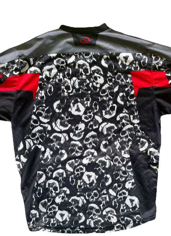Vintage Crazy Skull Motorcross Jersey Sz XL Red Answer Racing gallery