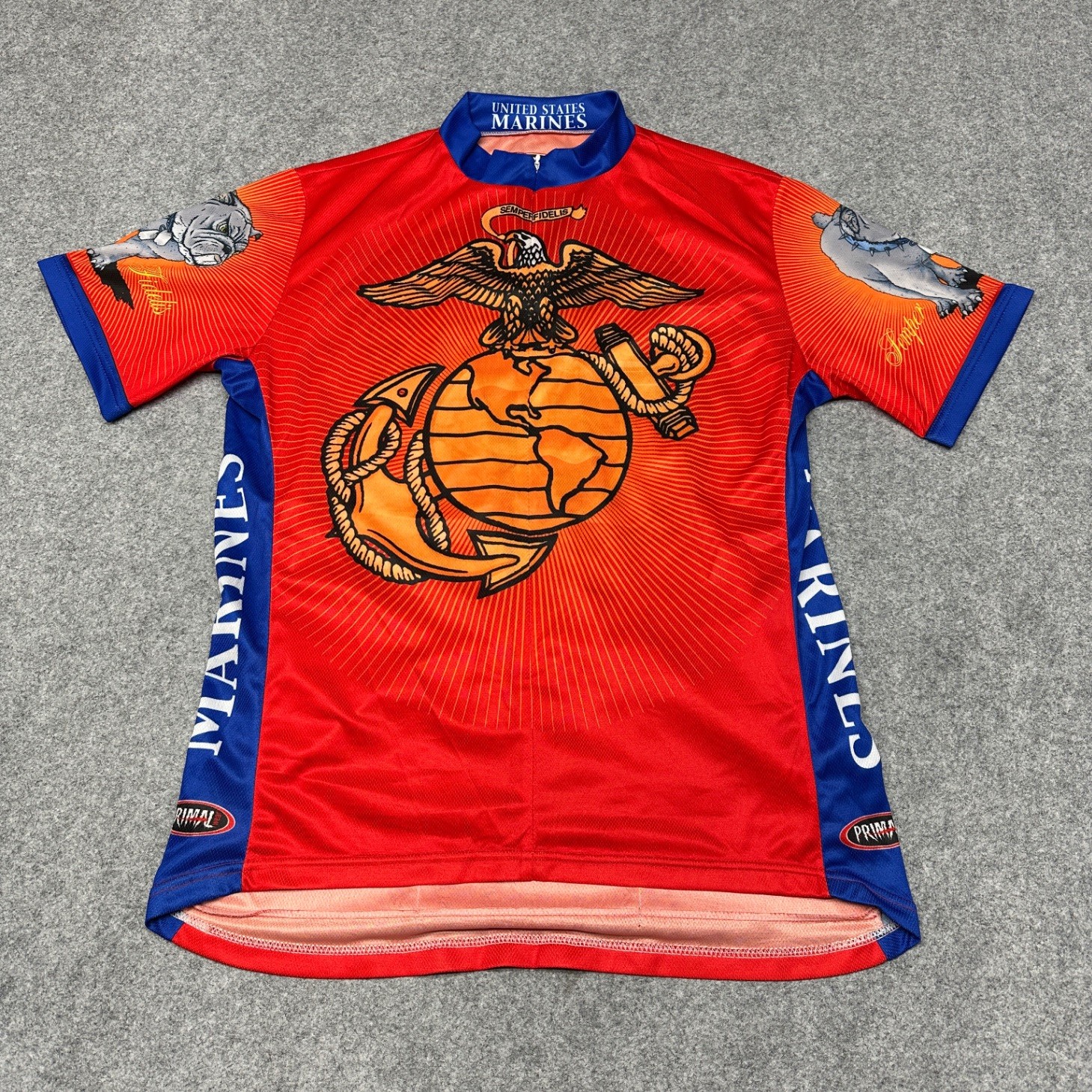 Primal Wear Men's XL US Marines Activewear Top Red Blue Polyester gallery