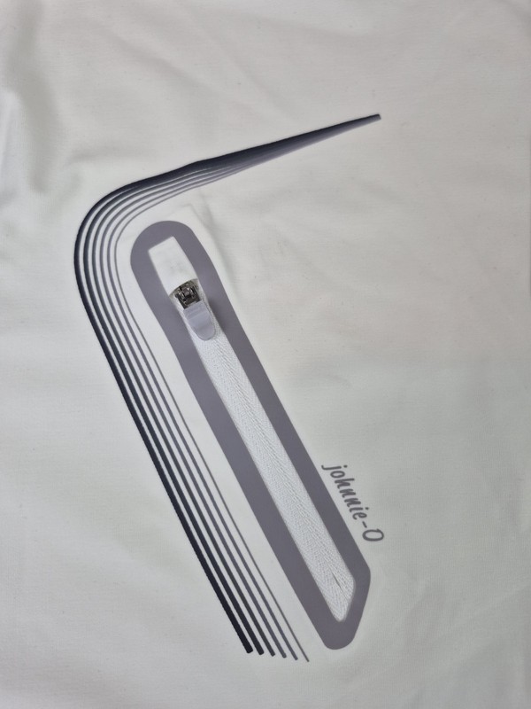 Johnnie-O Sabino Golf Performance 1/4 Zip Pullover White/Navy Mens Size Medium gallery