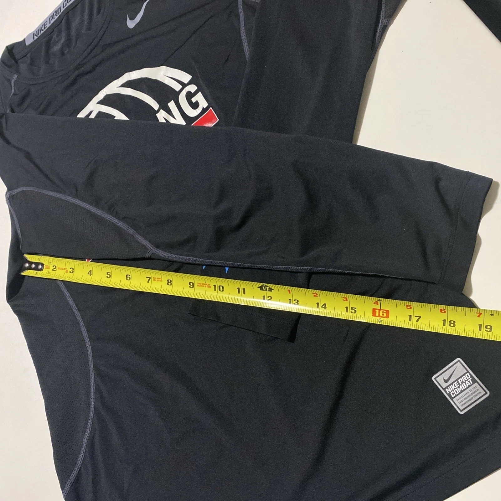 Nike Pro Combat SMU Mustang Pride Compression Long Sleeve Shirt Sm Volleyball gallery
