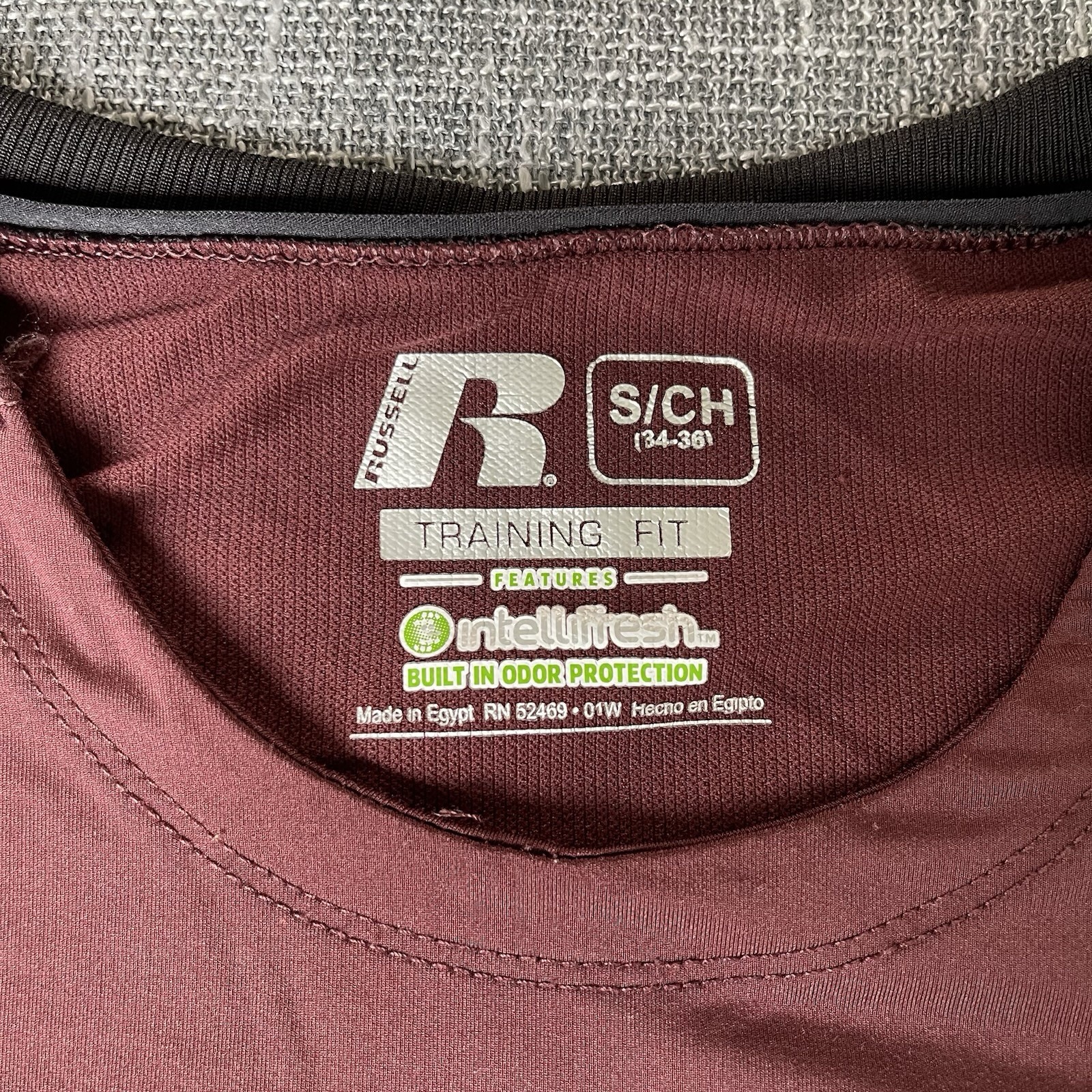 Men’s Russell Dri-Power 360 Active Shirt Burgundy Training Fit Size S gallery