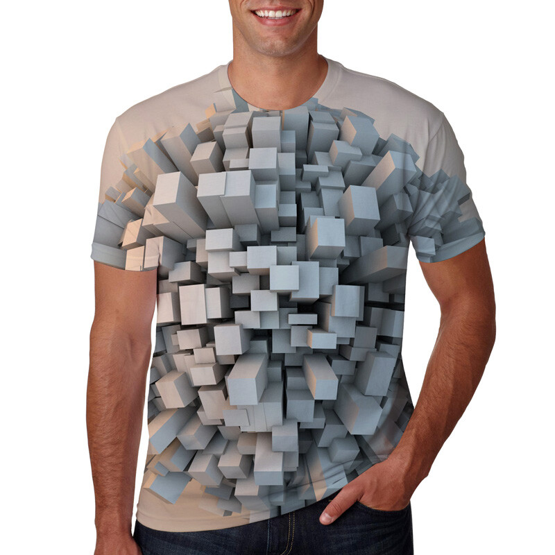 Men T-Shirt Funny 3D Graphic Print Camisetas Fashion Summer Novelty Tee T Shirts