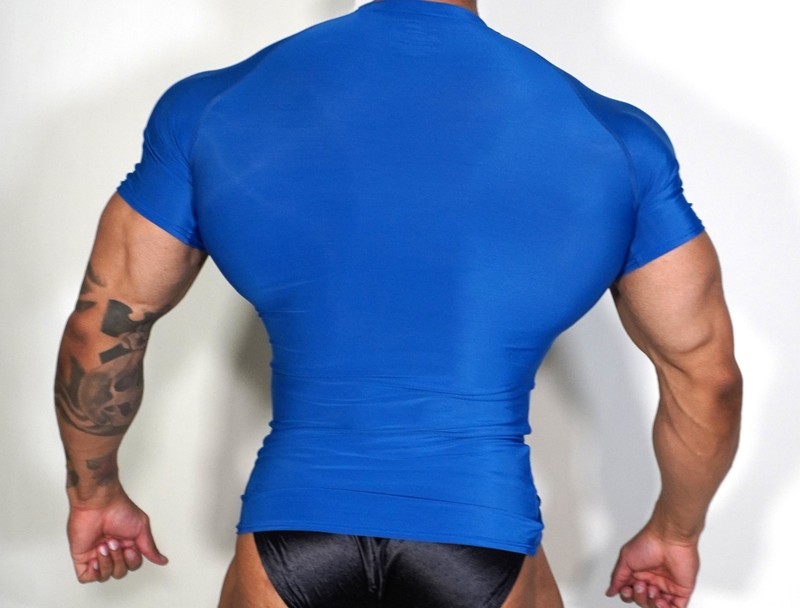 X-LARGE BLUE TIGHT FITTING MEN'S COMPRESSION SHIRT gallery