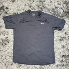 Under Armour Tech Tee Shirt Mens Medium Black V-Neck Raglan Performance Top