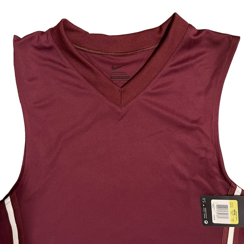 Nike Base Line Basketball Practice Jersey Men's Small Maroon 509144 NWT gallery