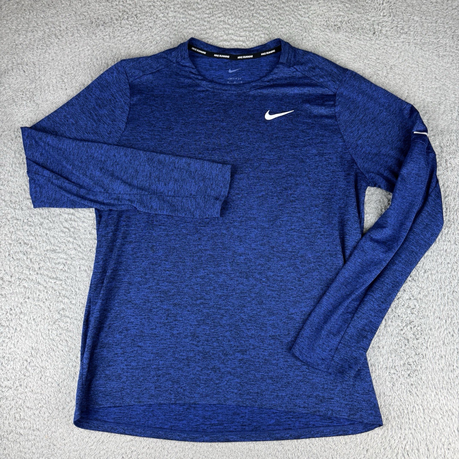 Nike Dri-FIT Running Shirt Mens Medium Blue Long Sleeve Athletic Top DD4754-451 gallery