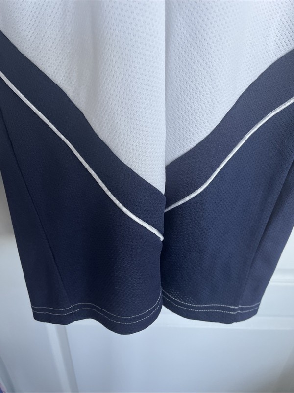 TEAMWORK Hockey Vintage Jersey MENS Sz XL Camiseta Work #1 WHITE NAVY BLUE gallery
