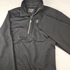 Izod Shirt M Mens PerformX CoolFx Black 1/4 Zip Long Sleeve Pullover Dri Fit