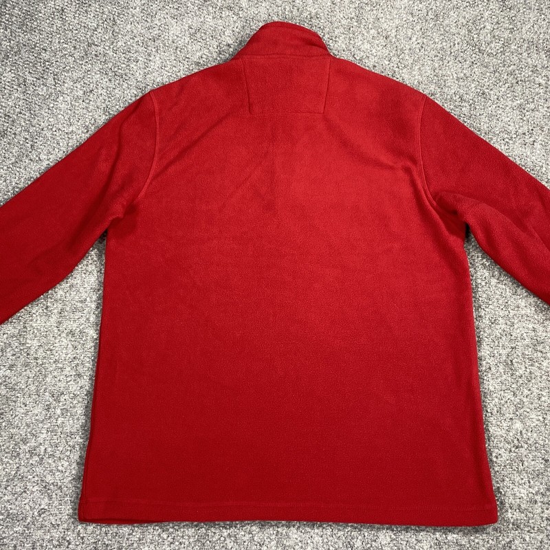 Chaps Mens Fleece 1/4 Zip Pullover Long Sleeve Red Size Large gallery