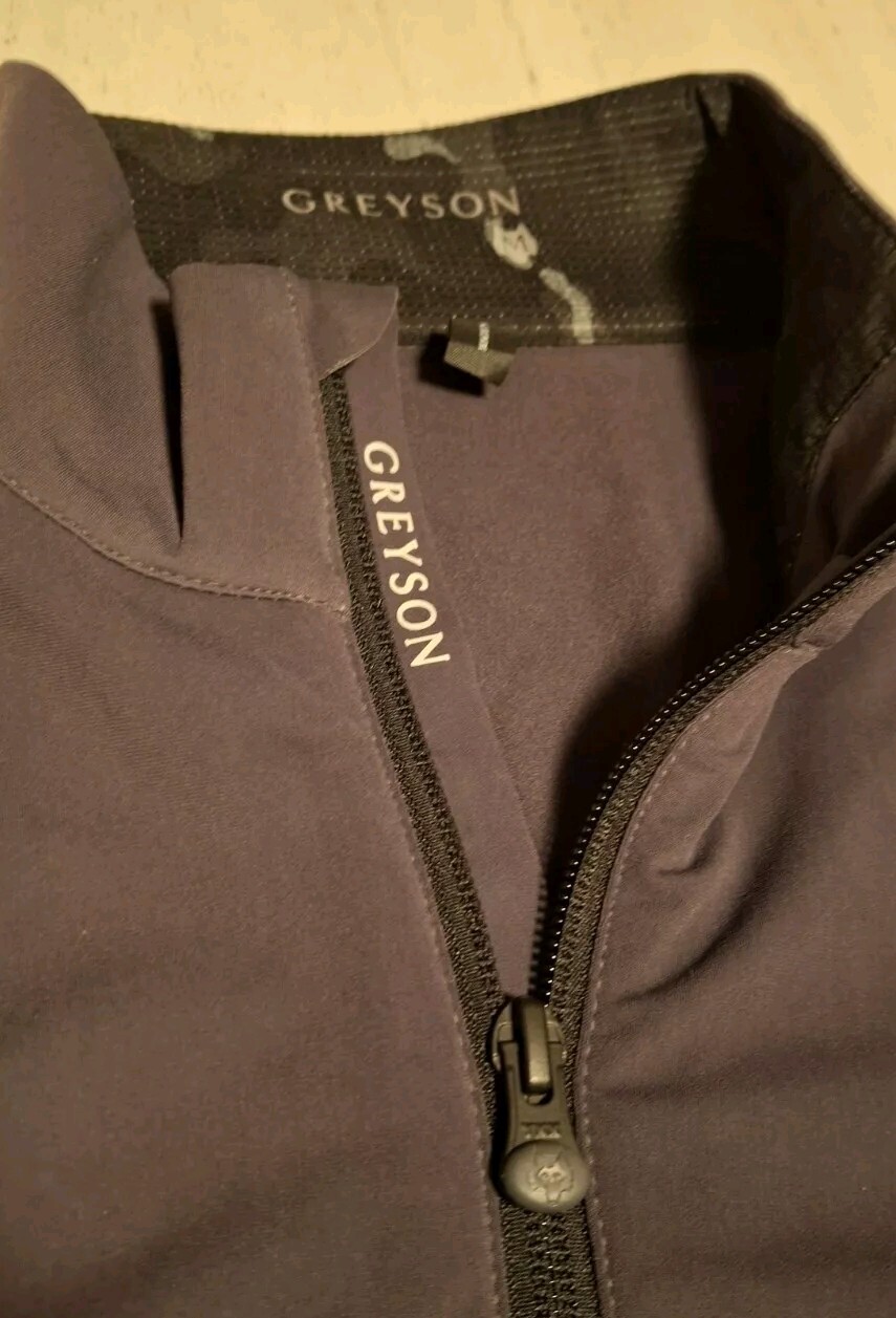Greyson 1/4 Zip Pullover Men's Medium Gray Purple Faded Look (Logo On Sleeve) gallery