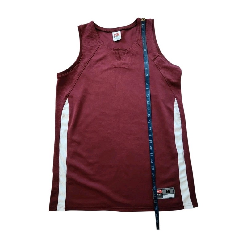 Nike Team Vintage Y2K Basketball Mesh Jersey Maroon Unisex Adult Medium Retro gallery