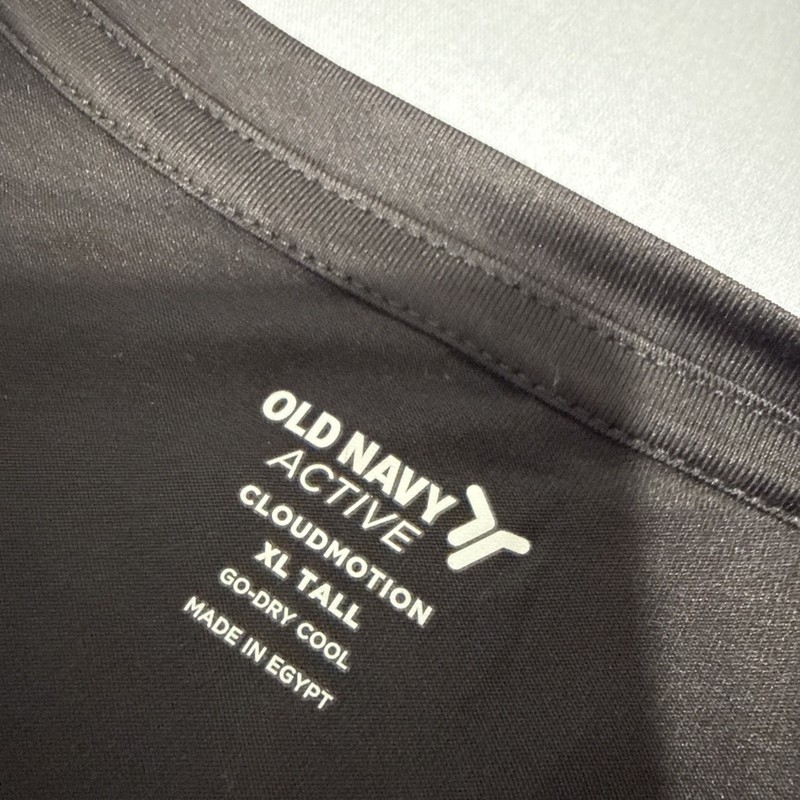 Old Navy Active Men’s XL Tall Black Short Sleeve T-Shirt Cloud Motion gallery