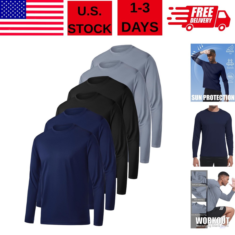 Polera Manga Larga 6 Poleras anti UV Proteccion Solar UPF 50+ SPF Playeras Shirt