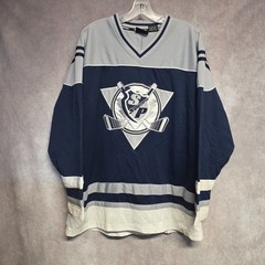 Vintage Y2K Southpole 99 Blue Silver Hiphop Rap Streetwear Hockey Jersey Mens L
