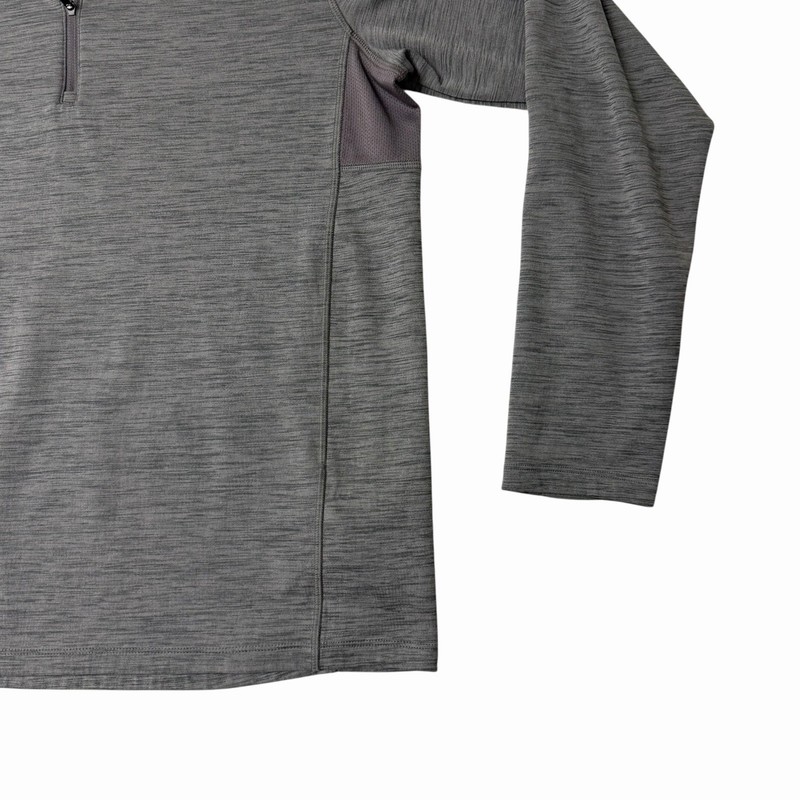 NIKE Running Large Gray 1/4 Zip Pullover Long Sleeve Quick Dry Logo Thumb Holes gallery