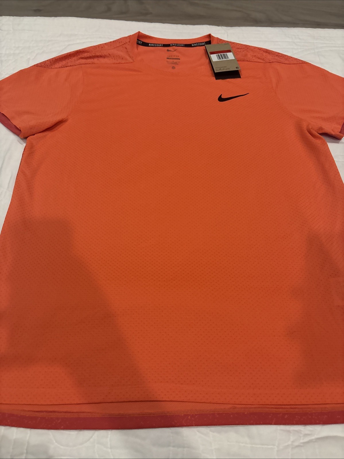 Nike Court Large Dri-FIT Slam Tennis Wild Mango Shirt Carlos Alcaraz FQ2018-643 gallery