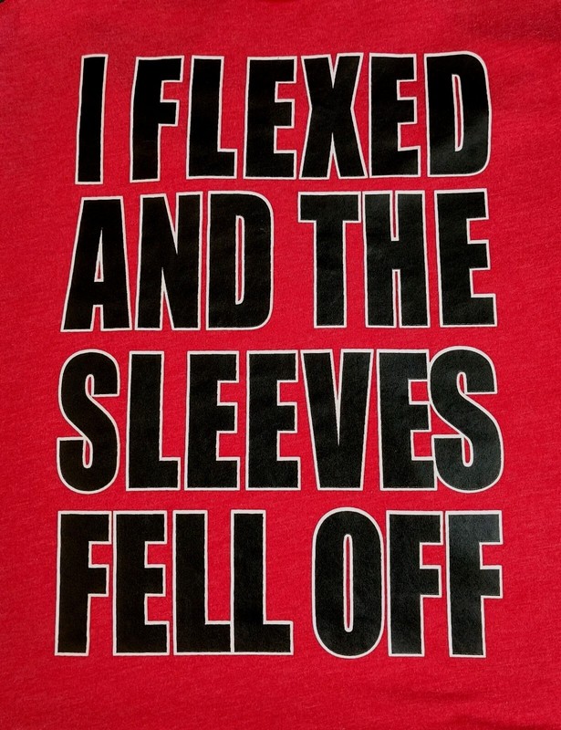 Next Level I Flexed and the Sleeves Fell Off Men's Red Tank Top Size Large gallery