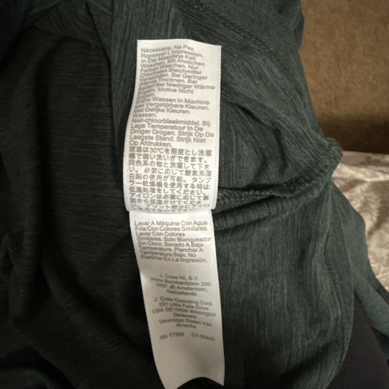 J.Crew Men’s Large Performance 1/4 Zip Front, Forest Green Long Sleeve Pullover. gallery