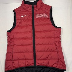 Men’s Nike BAMA Alabama Crimson Tide Player Puffer Vest Red/Black reversible M