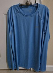 Baleaf Men’s Performance Sun Shirt Size 3XL Long Sleeve Blue Crew Neck Athletic