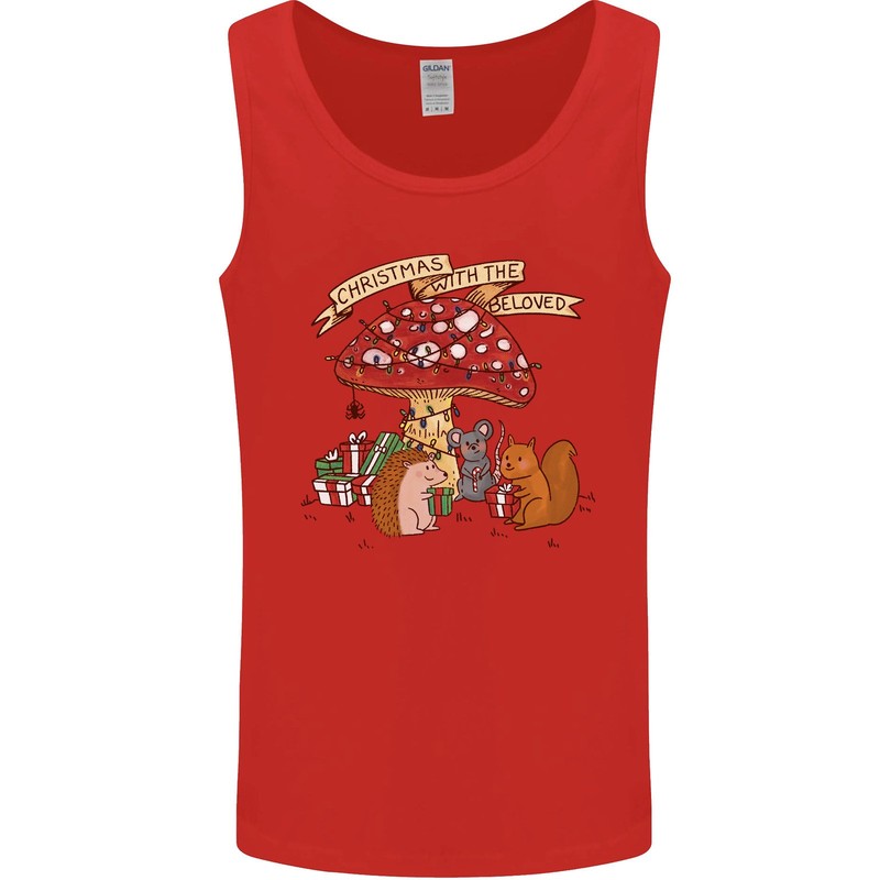 Christmas Hedgehog Toadstool Mouse Mens Vest Tank Top gallery