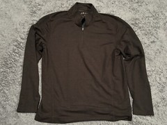 Orvis 1/4 Zip Mens Medium Gray Quarter Zip Pullover Logo Outdoor Camping Fishing