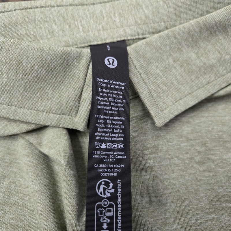 Lululemon Evolution Polo Heathered Bay Leaf Green Small gallery